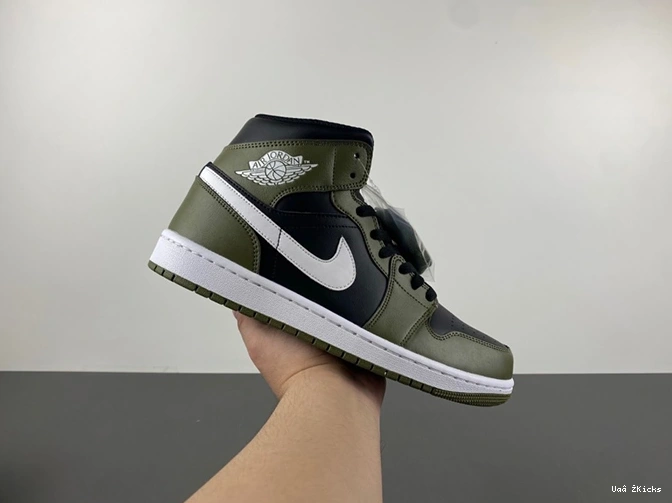 White Lightweight 1 3096 Black DQ8426-  Olive Mid 7 Jordan 0825